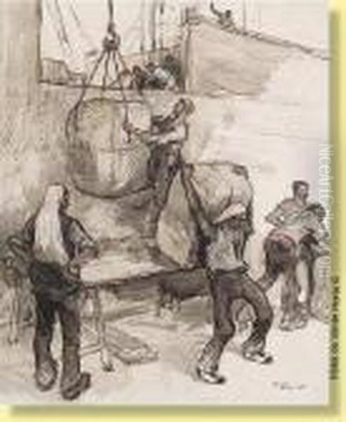 Le Dechargement Du Navire - view 1