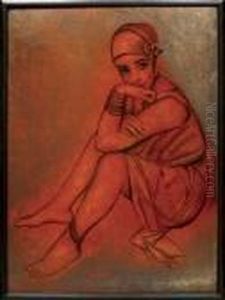 Jeune Fille Assise by Jean Dunand