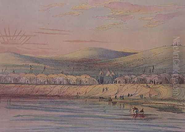Riccaree village, Native American Indian - view 1