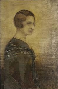 'comtesse De Guelen' A Study For A Portrait by Jean Dunand