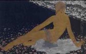 Woman Bathing by Jean Dunand