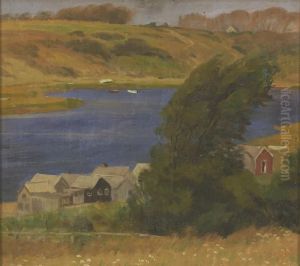 Shacks On The Oyster River. Signed On Reverse Harold Dunbar.