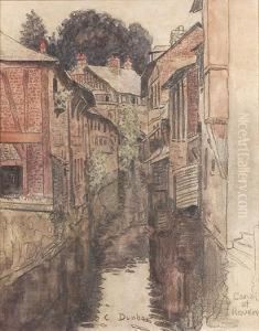 Canal At Rouen by Harold C. Dunbar