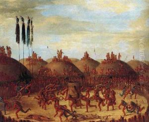 The Last Race, Mandan O-Kee-Pa Ceremony 1832 by George Catlin