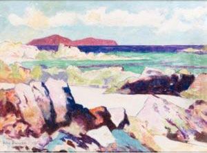 Iona, Looking Towards Lunga by John Mckirdy Duncan