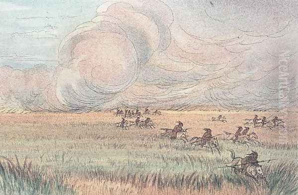 Missouri prairie fire - view 1