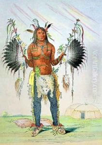 Mandan Medicine Man Mah-to-hah 'Old Bear', 1832-39 by George Catlin