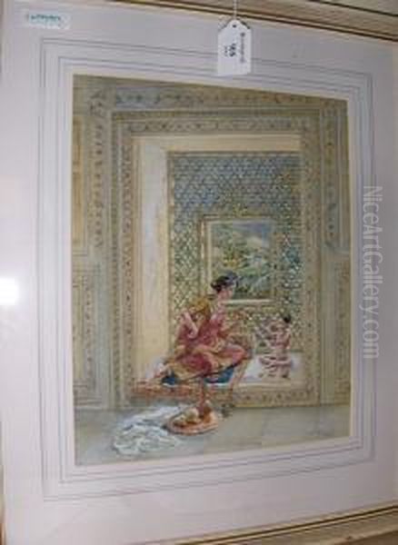 A Perforated Marble Window In The Old Palace,delhi - view 1