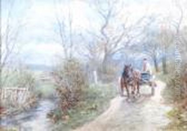 Horse And Cart On A Country Lane - view 1