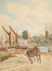 Turning The Barge Horse by Walter Duncan