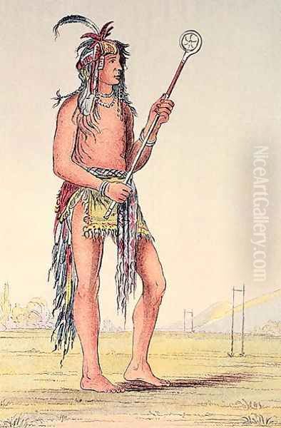 Sioux ball player Ah-No-Je-Nange, 'He who stands on both sides' - view 1
