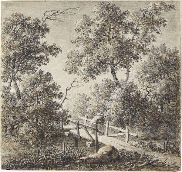 Angler In Waldlandschaft - view 1