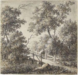 Angler In Waldlandschaft by Balthasar Anton Dunker