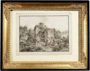 Anelegant Party Seeking Amusement At A Ruin