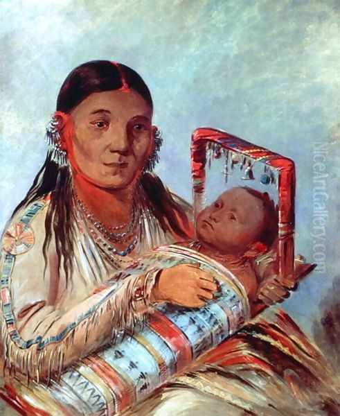 Sioux mother and baby, c.1830 - view 1