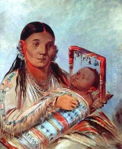 Sioux mother and baby, c.1830 by George Catlin