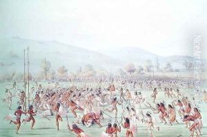 The Indian Ball Game, c.1832 by George Catlin