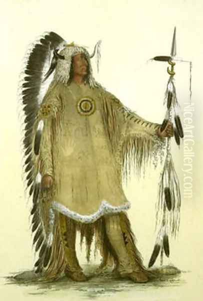 Mah-to-toh-pe or the Mandan Chief, Four Bears - view 1