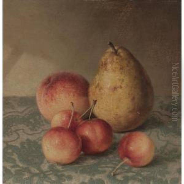 Pear, Peach And Cherries - view 1