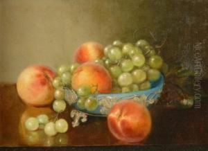 Still Life With Peaches And Grapes by Robert Spear Dunning