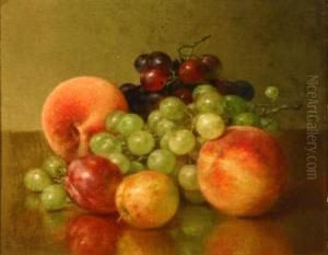 Still Life With Peaches, Grapes And Plums by Robert Spear Dunning
