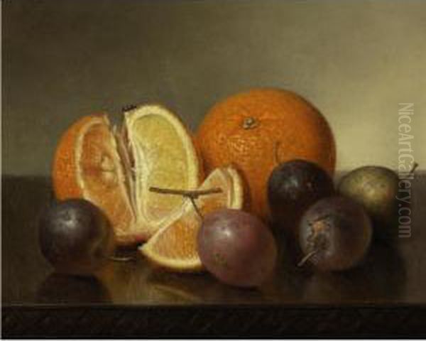 Still Life: Oranges And Plums - view 1