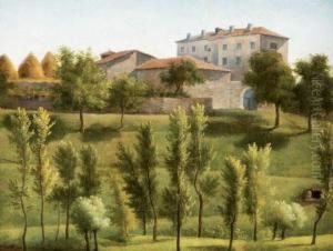 Paysage D'italie Aux Peupliers