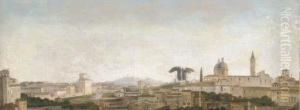 Capriccio View Of Rome With The Monte De Giustizia And Villamontalto Negroni