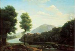 Paysage Classique De La Campagne Romaine by Alexandre-Hyacinthe Dunouy