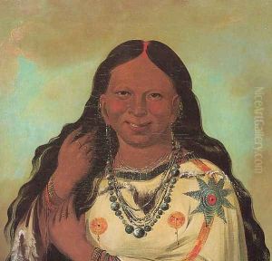 Kei-a-gis-gis, a woman of the Plains Ojibwa by George Catlin