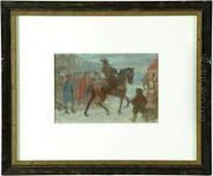 The First Post Leaving New Amsterdam by John Ward Dunsmore