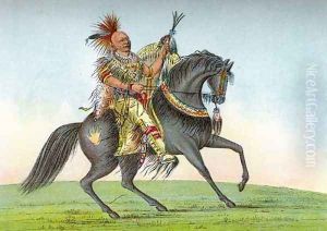 Kee-o-kuk (The Running Fox) 2 by George Catlin