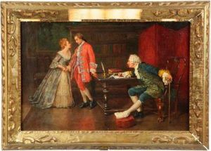 The Reprimand by John Ward Dunsmore