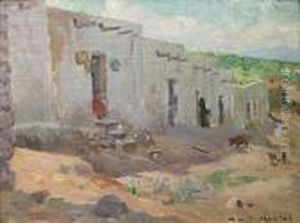 Old Street In Mexico by W. Herbert Dunton
