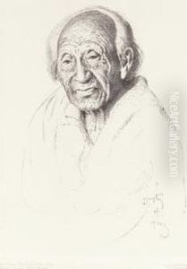 Old Taos Pueblo Indian Man by W. Herbert Dunton
