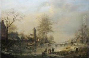 Figures On A Winter Landscape