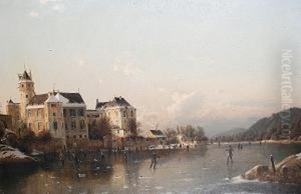 Figures Skating On A Frozen River - view 1