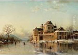 A Village On The Rhine In Winter A Village On The Rhine In Winter
