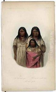 Ne-bet-neuh-qua and two other children... by George Catlin