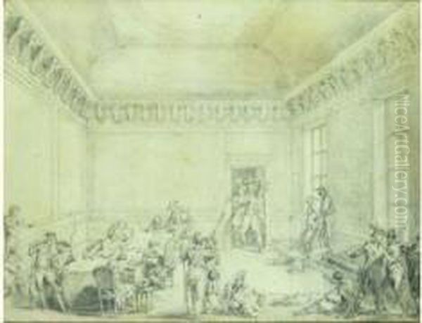 Robespierre Amene Blesse, Dans 
L'antichambre Du Comite De Salut Public, 28 Juillet 1794, 10 Thermidor 
An Ii De La Republique - view 1