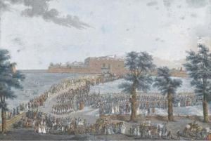 Une Armee Sortant D'un Fort