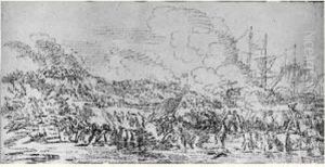 Bonaparte Au Siege De Toulon by Jean Duplessi-Bertaux