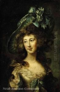 Ladyin A Blue Hat by Dupont Gainsborough