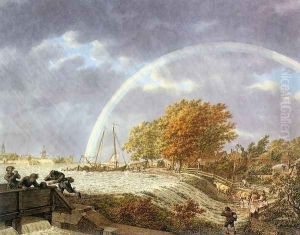 Autumn Landscape with Rainbow 1779 by Jacob Cats
