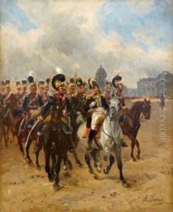 A Cavalry Regiment by Henri-Louis Dupray