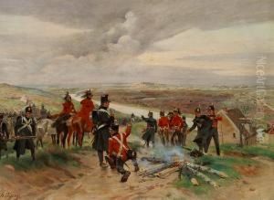 French Soldiers On The Outskirts Of A Town