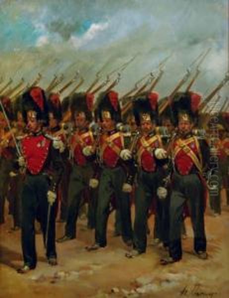 French Soldiers Marching - view 1