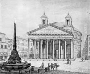 Vue Du Pantheon A Rome Vue Du Pantheon A Rome