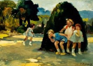 Partie De Cache-cache Au Parc by Paul Michel Dupuy