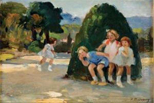 Children Playing In The Luxembourg Gardens - view 1
